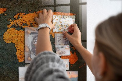 Magnet board Wereldkaart