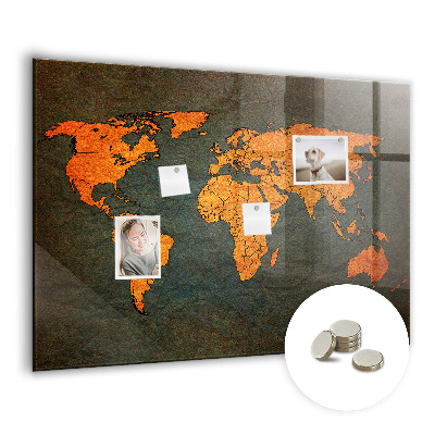 Magnet board Wereldkaart
