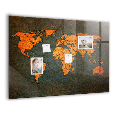 Magnet board Wereldkaart