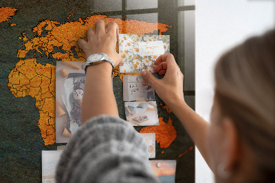 Magnet board Wereldkaart