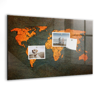 Magnet board Wereldkaart