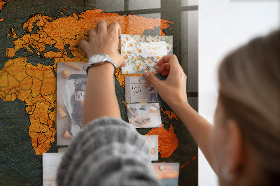 Magnet board Wereldkaart