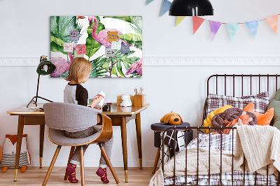 Magnet board Natuur flamingo's