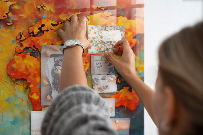 Memobord keuken Decoratieve wereldkaart