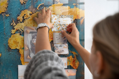 Magnet board Decoratieve wereldkaart