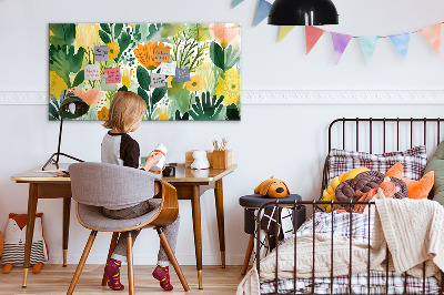 Memobord keuken Aquarelbloemen