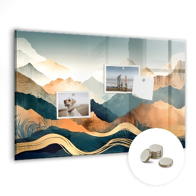 Memobord keuken Berglandschap