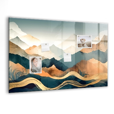 Memobord keuken Berglandschap