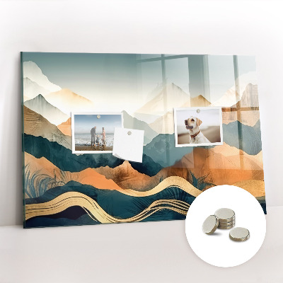 Memobord keuken Berglandschap