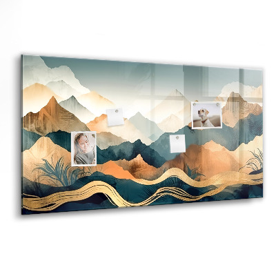 Memobord keuken Berglandschap