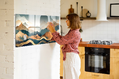 Memobord keuken Berglandschap