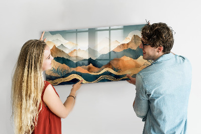 Memobord keuken Berglandschap