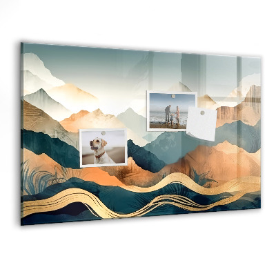 Memobord keuken Berglandschap