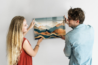 Memobord keuken Berglandschap