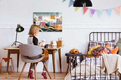 Memobord keuken Berglandschap