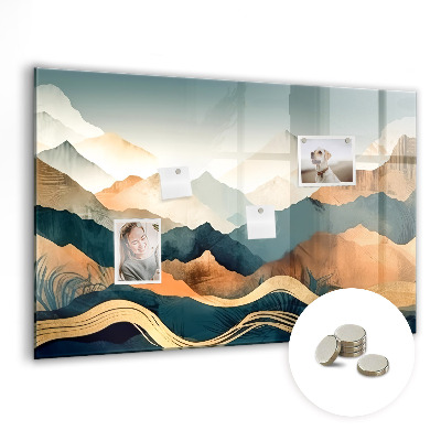 Memobord keuken Berglandschap