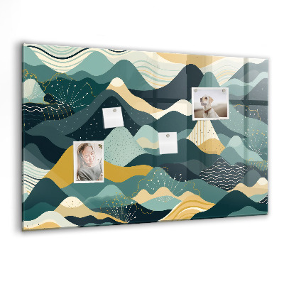 Magnetisch wandbord Illustratieve bergen