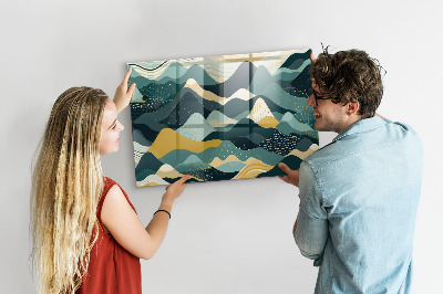 Magnetisch wandbord Illustratieve bergen