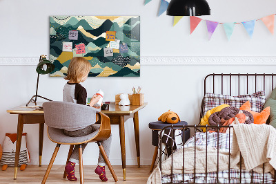 Magnetisch wandbord Illustratieve bergen