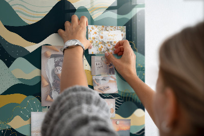 Magnetisch wandbord Illustratieve bergen