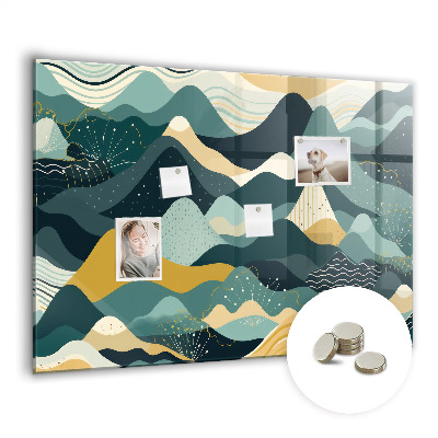 Magnetisch wandbord Illustratieve bergen