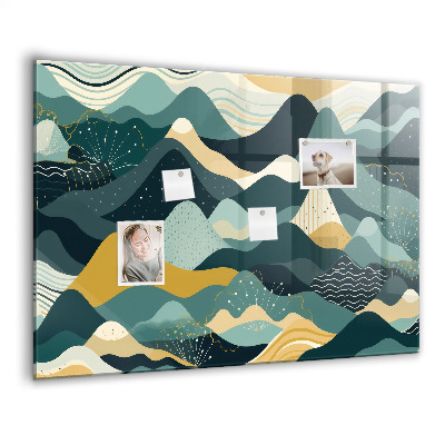 Magnetisch wandbord Illustratieve bergen