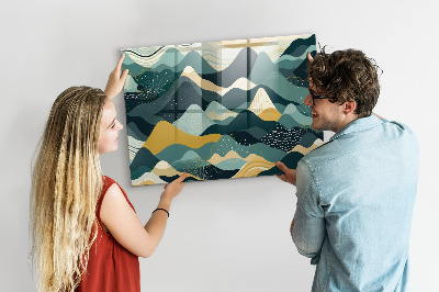Magnetisch wandbord Illustratieve bergen