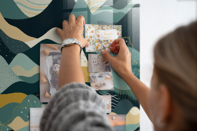 Magnetisch wandbord Illustratieve bergen