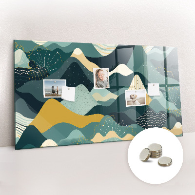 Magnetisch wandbord Illustratieve bergen
