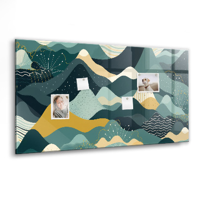 Magnetisch wandbord Illustratieve bergen