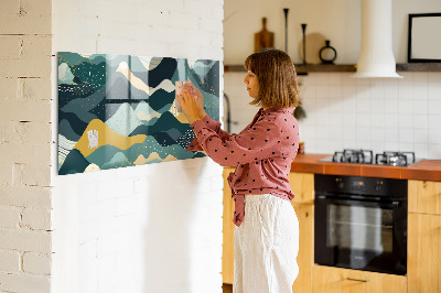 Magnetisch wandbord Illustratieve bergen