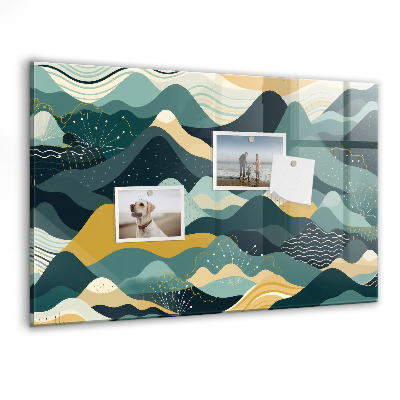 Magnetisch wandbord Illustratieve bergen