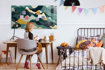 Magnetisch wandbord Illustratieve bergen