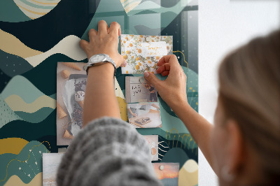 Magnetisch wandbord Illustratieve bergen