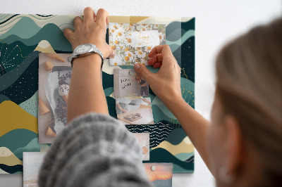 Magnetisch wandbord Illustratieve bergen