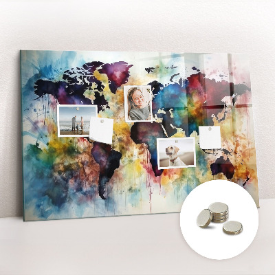 Magnetisch wandbord Aquarelkaart