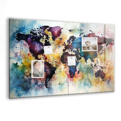 Magnetisch wandbord Aquarelkaart