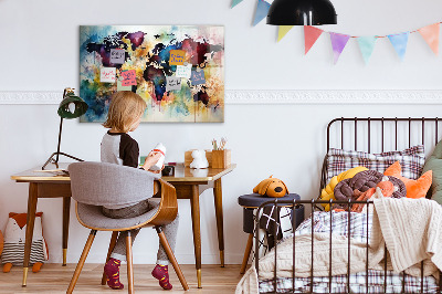 Magnetisch wandbord Aquarelkaart