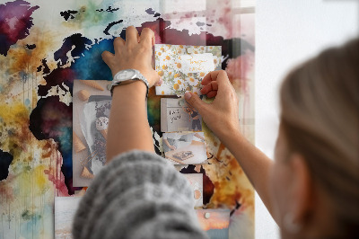 Magnetisch wandbord Aquarelkaart