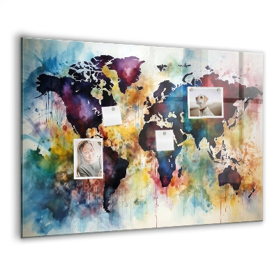 Magnetisch wandbord Aquarelkaart