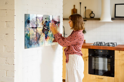 Magnetisch wandbord Aquarelkaart