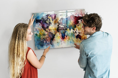 Magnetisch wandbord Aquarelkaart