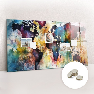 Magnetisch wandbord Aquarelkaart