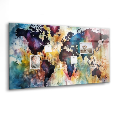 Magnetisch wandbord Aquarelkaart