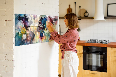 Magnetisch wandbord Aquarelkaart