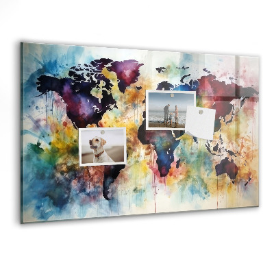 Magnetisch wandbord Aquarelkaart