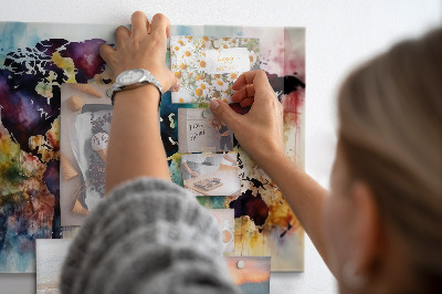 Magnetisch wandbord Aquarelkaart