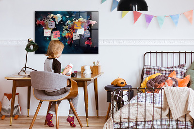 Memobord keuken Abstracte kaart