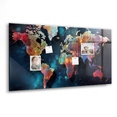 Memobord keuken Abstracte kaart