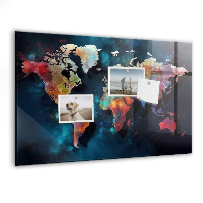 Memobord keuken Abstracte kaart